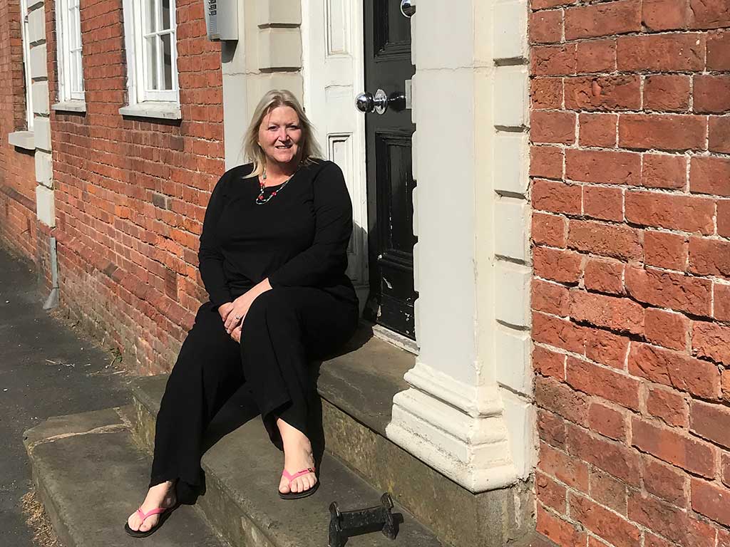 Karen revisiting St Paul’s home, Coleshill in 2020